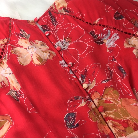 Eyes on you poppy combo floral mini dress - Picture 6 of 7